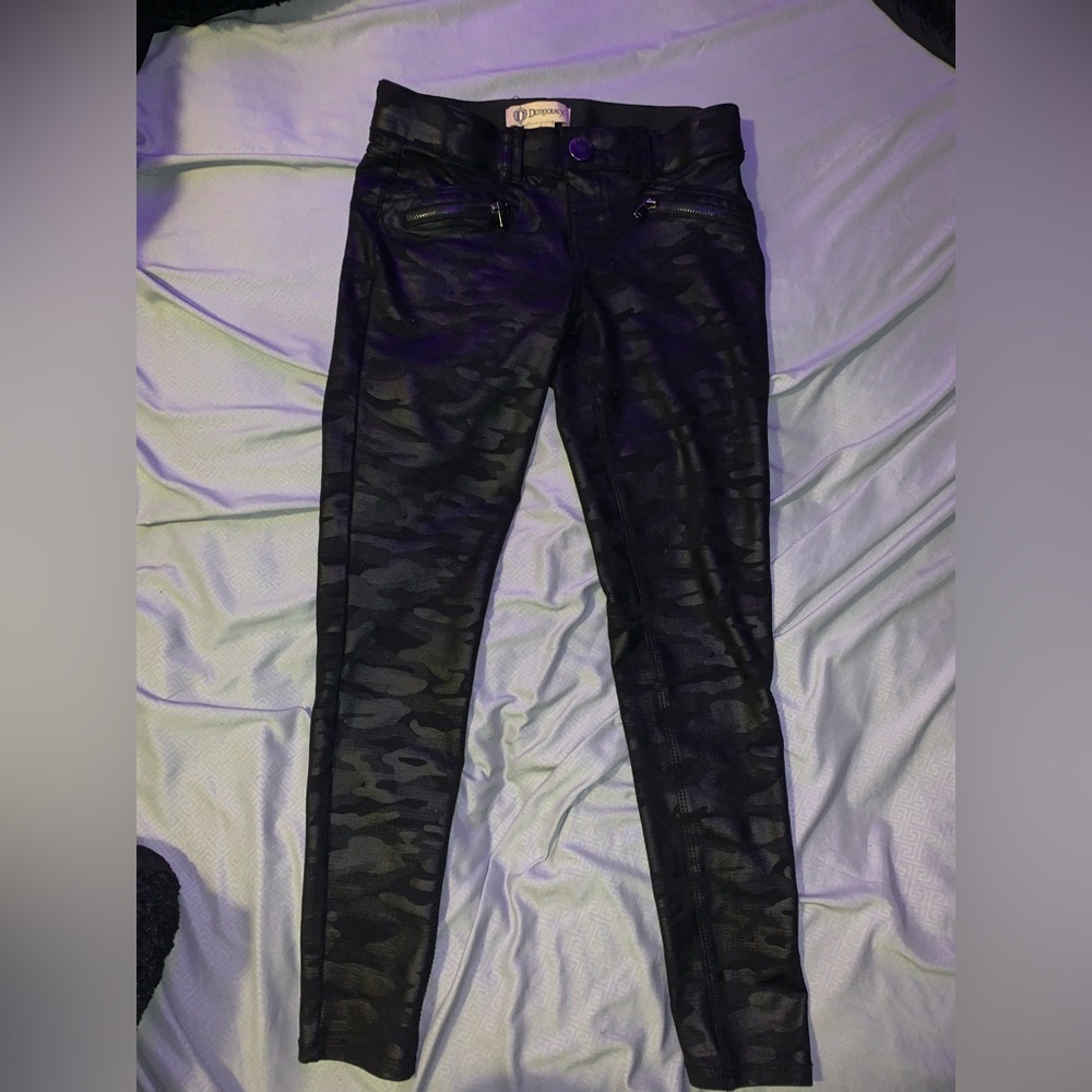 Democracy “Ab”solution Black Camo Skinny Jeans
